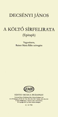 Decsényi: A költő sírfelirata (Epitaph)