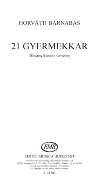 Horváth: 21 gyermekkar