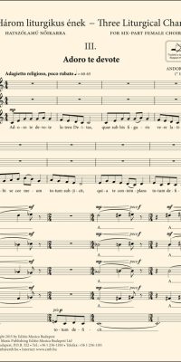 Andorka: Three Liturgical Chants III. Adoro te devote