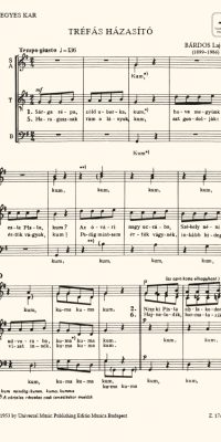 Bárdos: Tréfás házasitó on folk texts