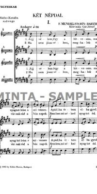 Mendelssohn-Bartholdy: Two Folksongs
