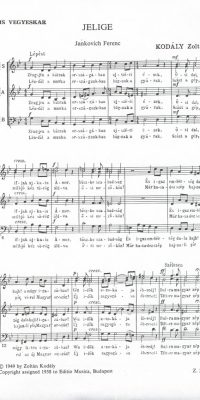 Kodály: Epigraph