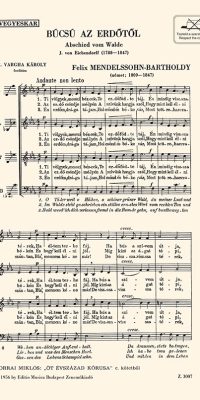 Mendelssohn-Bartholdy: Abschied vom Walde