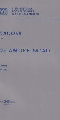 Kadosa: De amore fatali