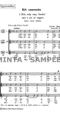Monteverdi: Two canzomettas