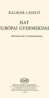 Kalmár: Six European Children's Songs