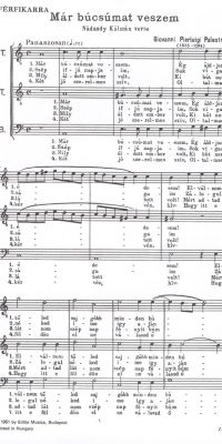 Palestrina: Már búcsúmat veszem