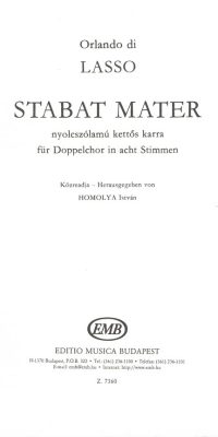 Lasso: Stabat Mater