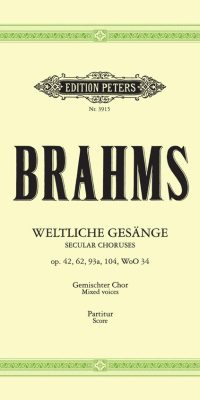 Brahms: Weltliche acappella Gesänge Deutsche Volkslieder Nr. 114 (Vocal Score)