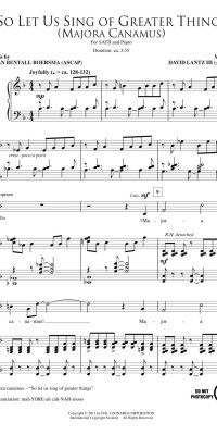 So Let Us Sing of Greater Things Majora Canamus