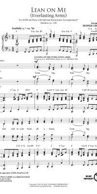 Anthony J. Showalter: Lean on Me (SATB)