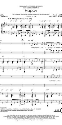 Pharrell Williams: Happy From Despicable Me 2 (SATB)