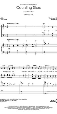Ryan Tedder: Counting Stars (SATB)