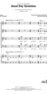 The Beatles: Good Day Sunshine (SATB)