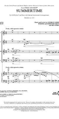 Gershwin: Summertime from Porgy and Bess (SATB)