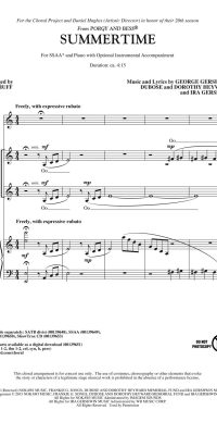 Gershwin: Summertime from Porgy and Bess (SSAA)