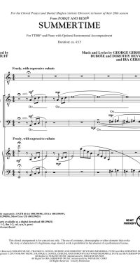 Gershwin: Summertime from Porgy and Bess (TTBB)