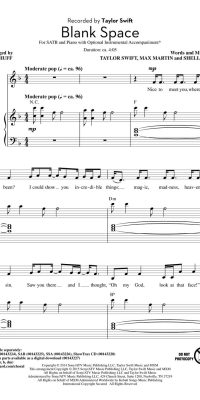Taylor Swift: Blank Space (SATB)