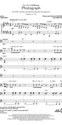 Ed Sheeran: Photograph (SATB)