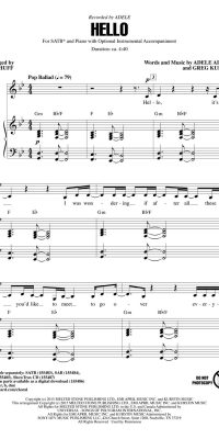 Adele: Hello (SATB)