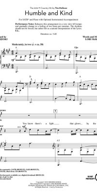 Tim McGraw: Humble and Kind (SATB)