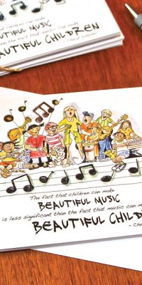 Beautiful Music, Beautiful Children Notecards