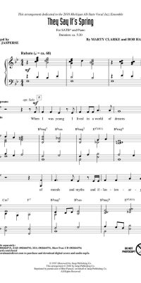 Blossom Dearie: They Say It's Spring (SATB)