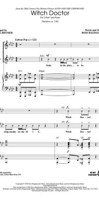 Witch Doctor from Alvin and the Chipmunks 2-part Vocal