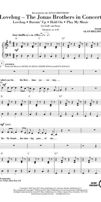 Lovebug The Jonas Brothers in Concert Medley Showtrax CD