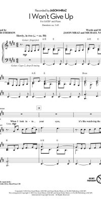 Jason Mraz: I Won't Give Up (Showtrax CD)