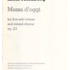 Eskil Hemberg: Messa D'Oggi (SATB a Cappella)