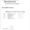 Sven-Erik Bõck: Ecce Ascendimus Jerosolymam (SATB a Cappella)
