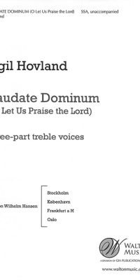 Egil Hovland: Laudate Dominum (SSAA)