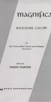 Galuppi: Magnificat (SATB)