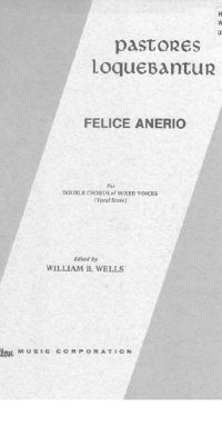 Anerio: Pastores Loquebantur (SATB Double Choir)