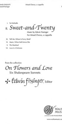 Edwin Fissinger: Sweet-and-Twenty (SATB)