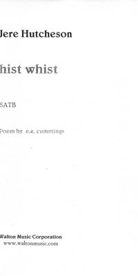Jere Hutcheson: hist whist (SATB)