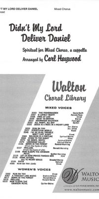 Didn't My Lord (SATB a Cappella)