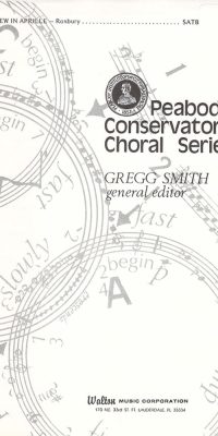 Ronald Roxbury: As Dew in Aprille (SATB a Cappella)