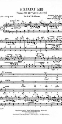 Giovanni Battista Pergolesi: Miserere Mei (SATB)