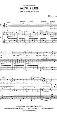 Kinley Lange: Agnus Dei: Music of Inner Harmony(SAB) (SAB [SATB])