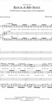 Rock-a-My Soul in the Bosom of Abraham (SATB a Cappella)