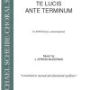 Aaron McDermid: Te Lucis Ante Terminum (SATB a Cappella)