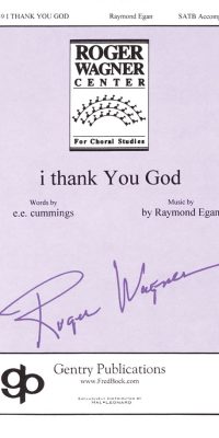 I Thank You God (SATB)