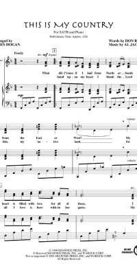 This Is My Country (SATB)
