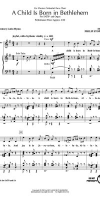Philip Stopford: A Child Is Born in Bethlehem (SATB)