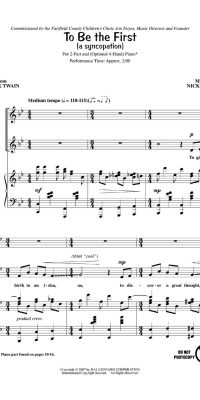 To Be The First(No. 1 from Three Mark Twain Settings)