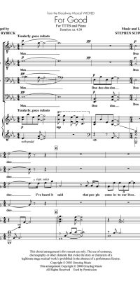 Stephen Schwarz: fuer Good (TTBB)