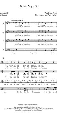 The Beatles: Drive My Car (SATB)