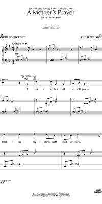 Philip Stopford: A Mother's Prayer (SATB)